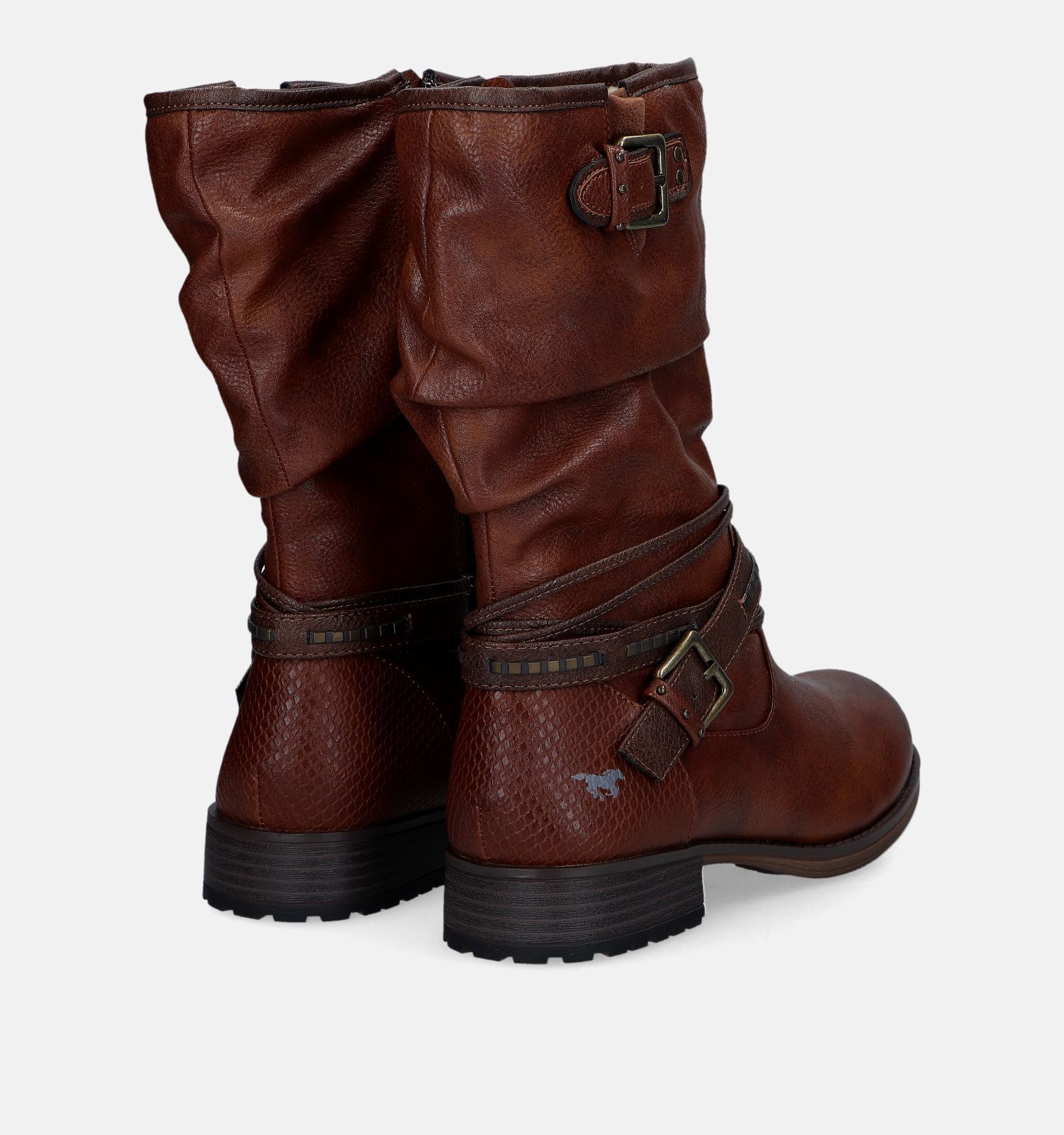 Mustang Cognac Korte Laarzen Dames Laarzen Online op TORFS.BE