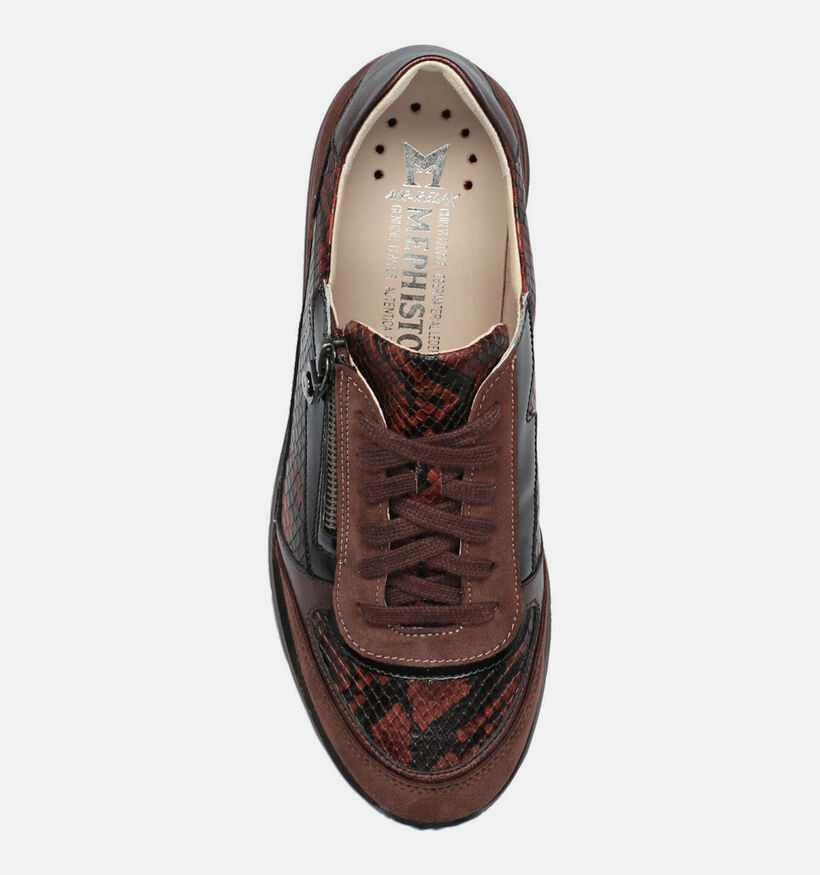 Mephisto Tiziana Bruine Schoenen met Veter en Rits voor dames (379083) - geschikt voor steunzolen
