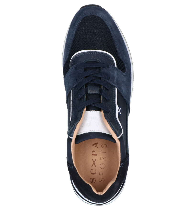 Scapa Blauwe Veterschoenen in nubuck (282923)