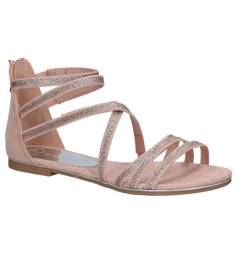 Marco Tozzi Taupe Sandalen in stof (270671)