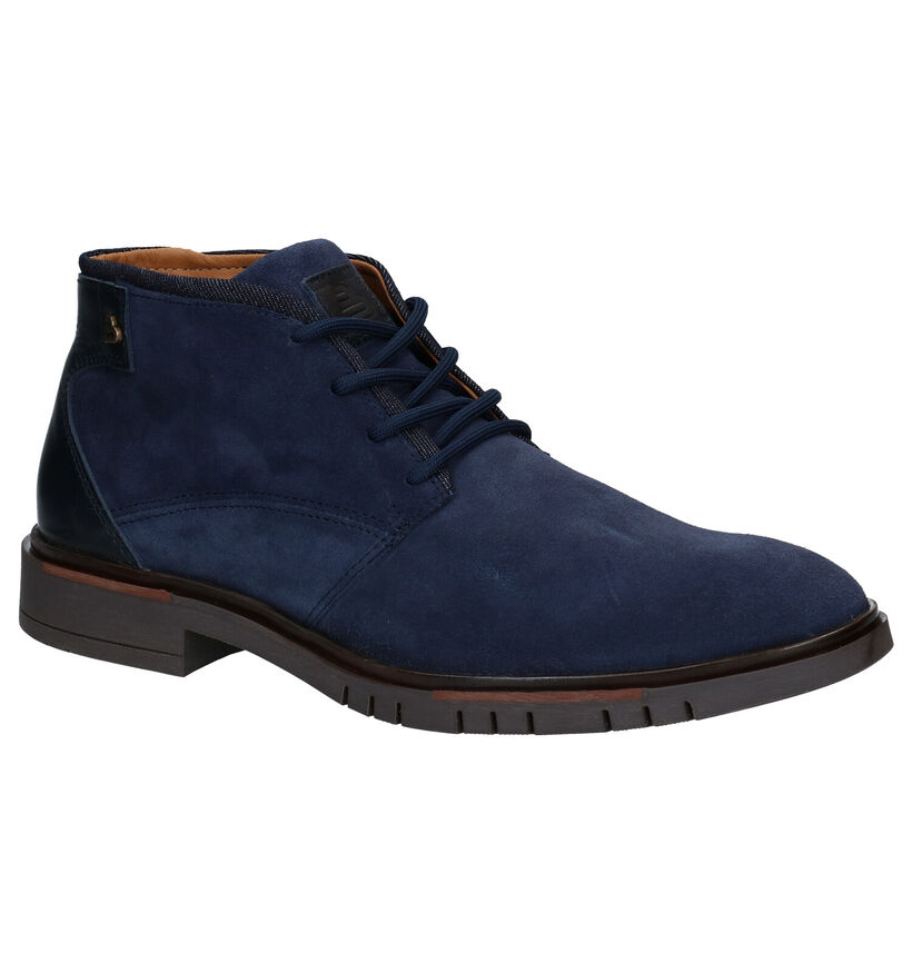 Bullboxer Blauwe Hoge Schoenen in nubuck (281837)