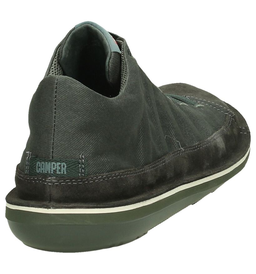 Camper Chaussures slip-on en Gris foncé en textile (193570)