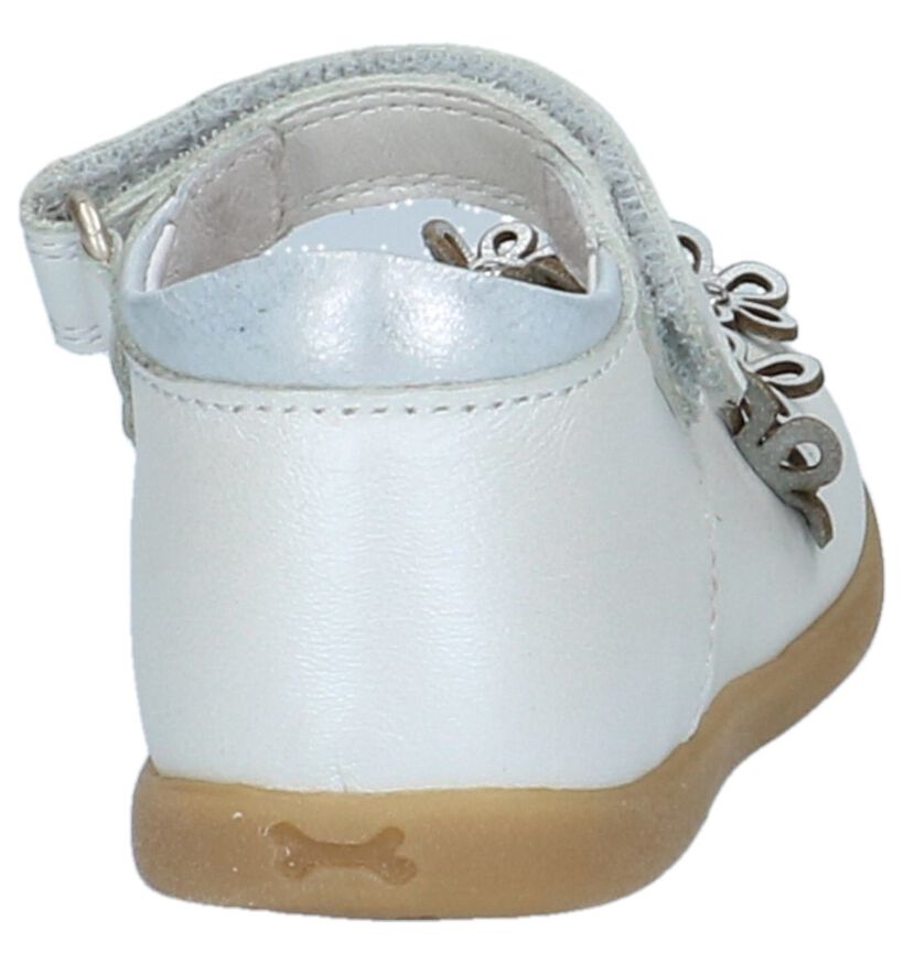 Beige Metallic Ballerina's met Bandje STONES and BONES Fela in leer (217190)