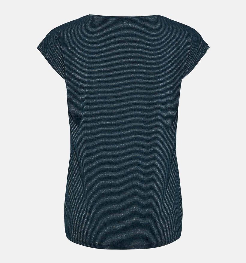Pieces Billo Tee Lurex Stripes Groene T-shirt voor dames (340460)