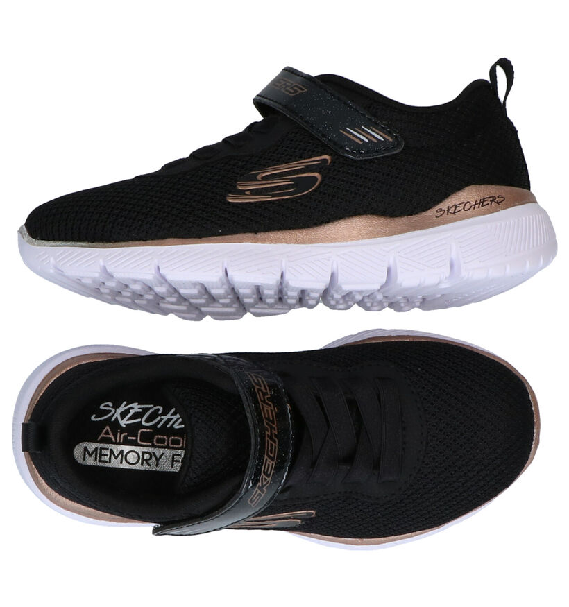 Skechers Skech Appeal Zwarte Sneakers in stof (294003)