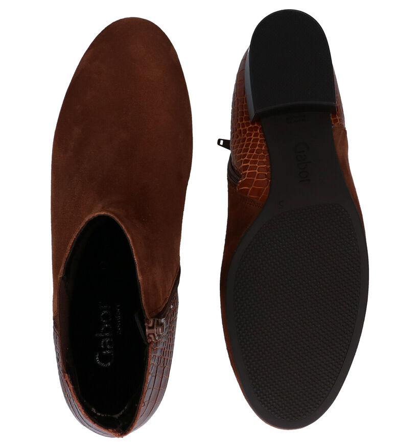 Gabor Cognac Enkelaarzen in nubuck (283817)