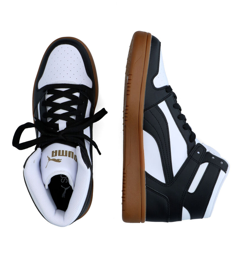 Puma Rebound Layup SL Baskets en Noir en simili cuir (307174)