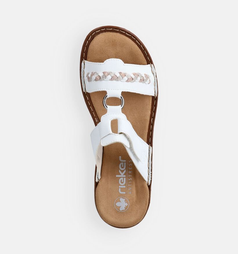Rieker Witte Slippers voor dames (370402)