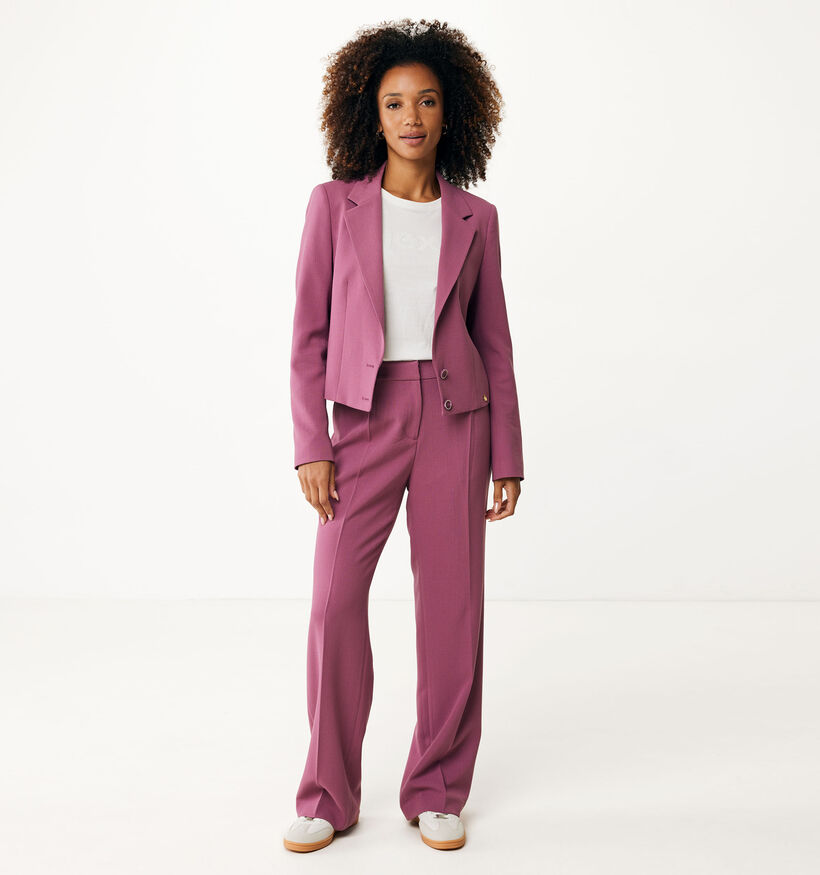 Mexx Cropped blazer en Mauve pour femmes (360704)