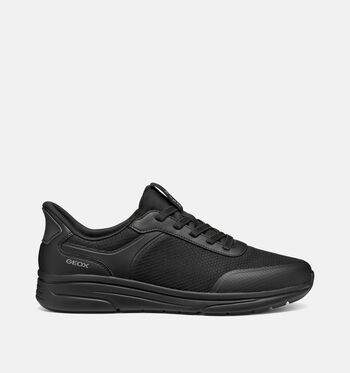 Geox Fast-In System Low Sneakers Zwart