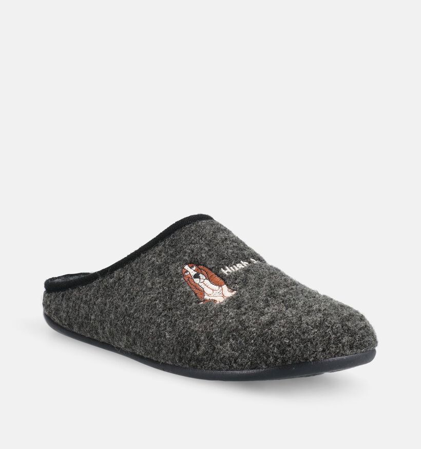 Hush Puppies Denox Donkergrijze Instappantoffels voor heren (377917)