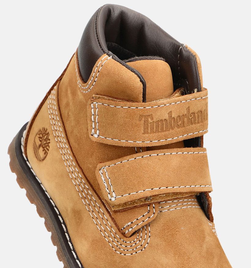 Timberland Pokey Pine Baskets montantes en Cognac pour gar&ccedil;ons (377385)
