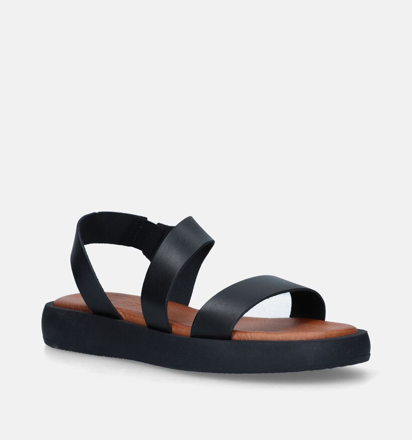 Hee Zwarte Platte Sandalen voor dames (339583)