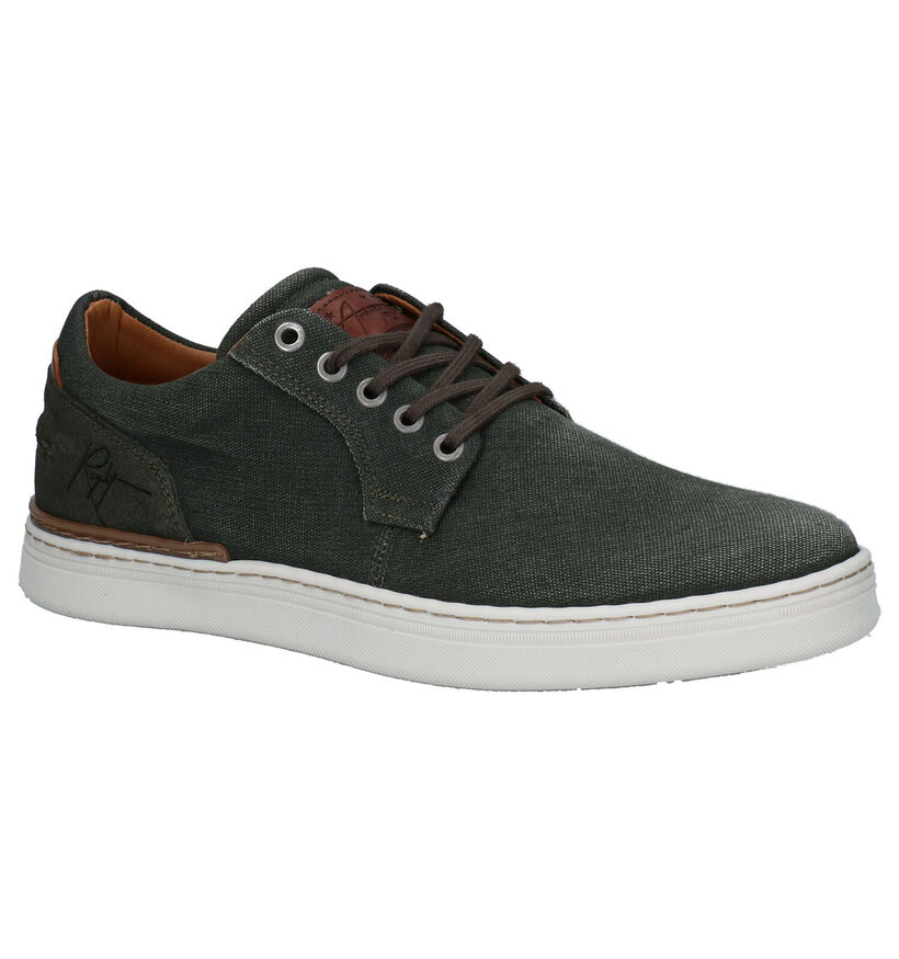 Bullboxer Zwarte Veterschoenen in nubuck (300222)