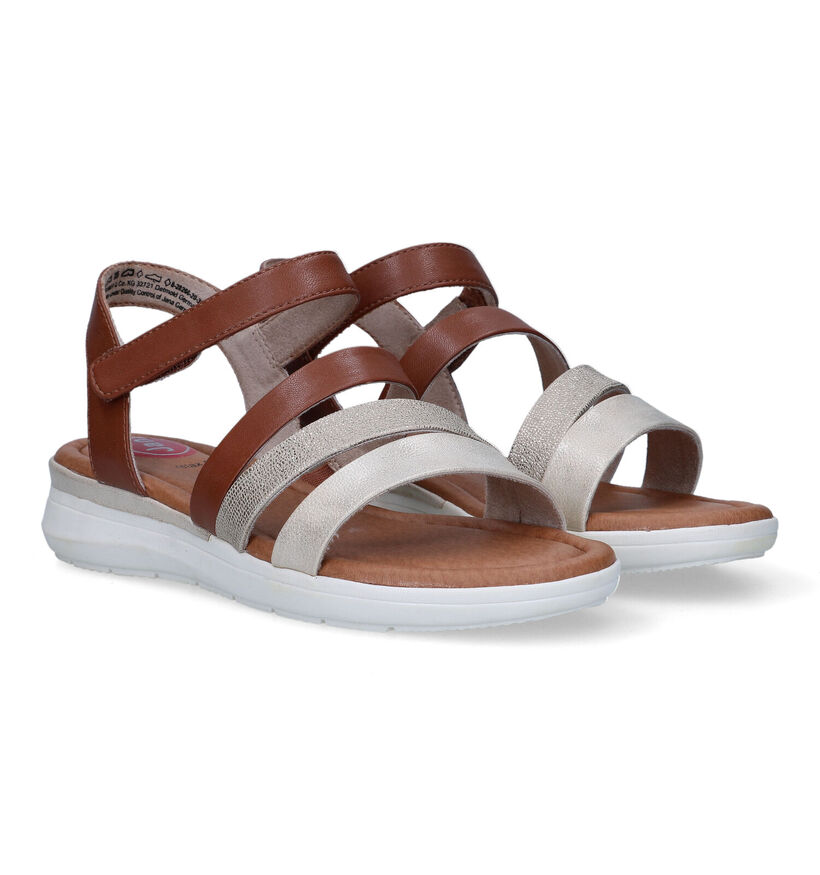 Jana Cognac Sandalen in kunstleer (323008)