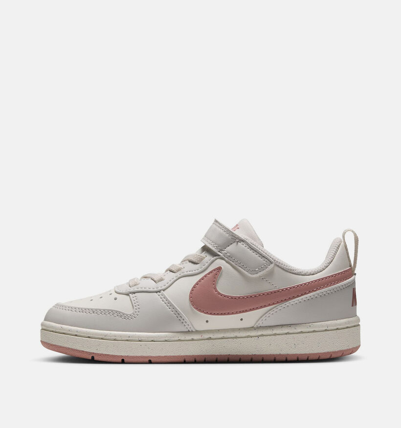Nike Court Borough Low Baskets basses en Ecru/Gris pour filles (381057)