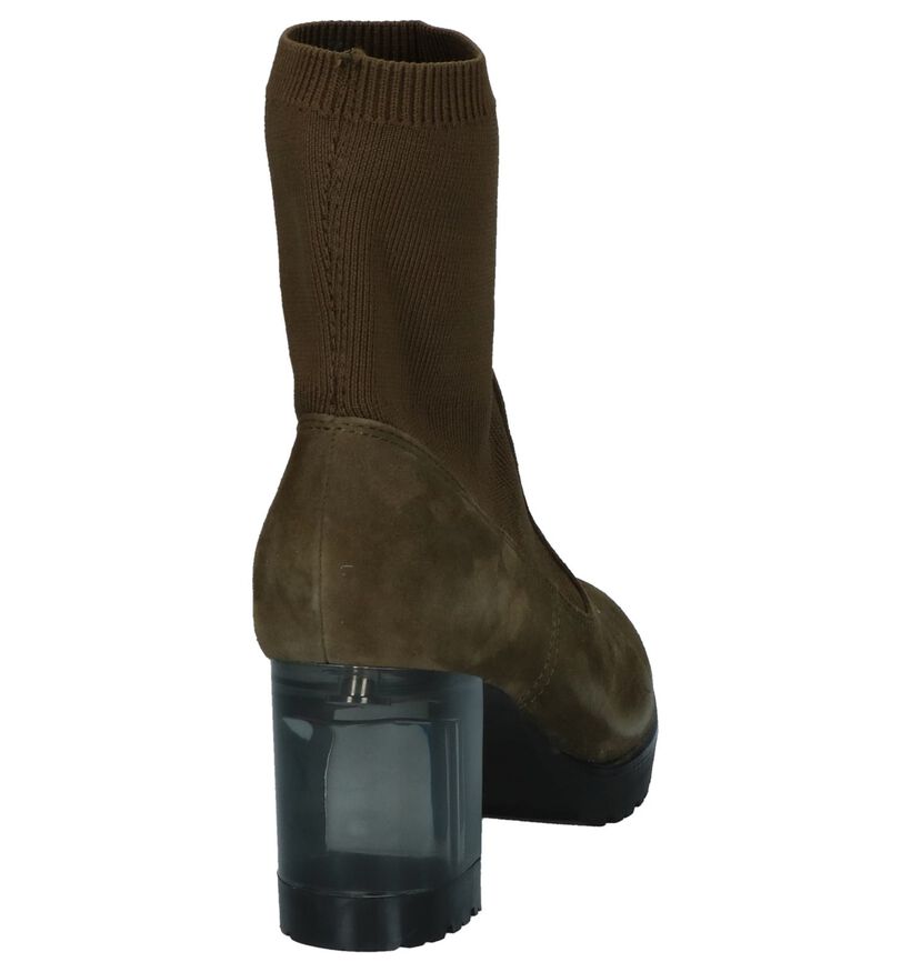 Tamaris Bottes basses en Vert olive en textile (226769)