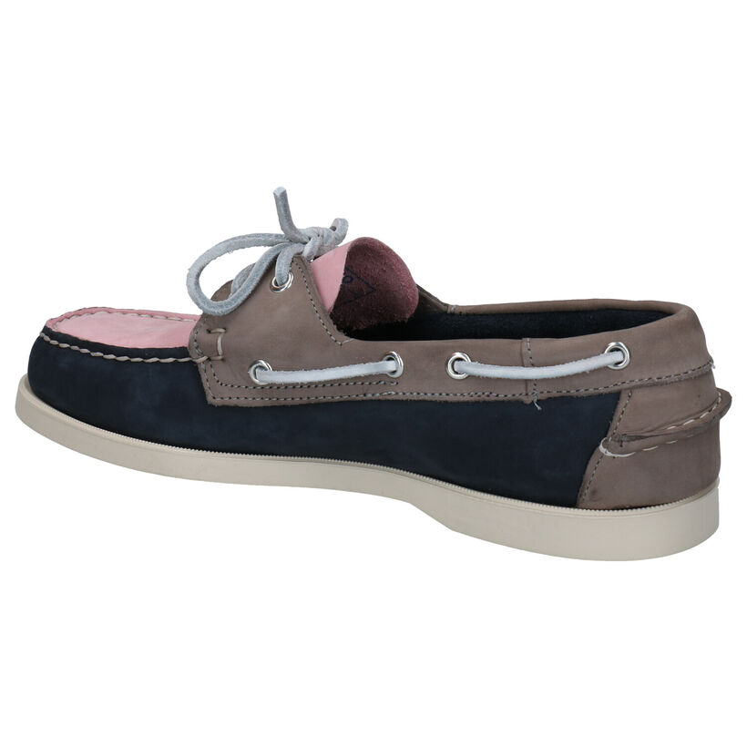 Sebago Dockside Blauwe Bootschoenen in daim (287823)