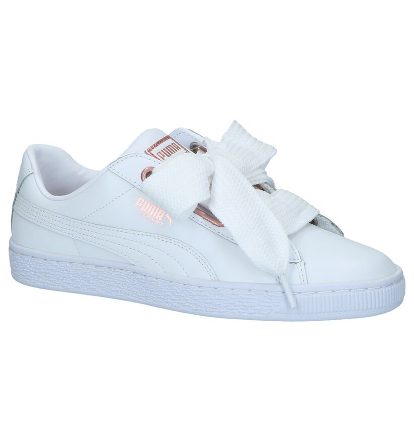 Puma Sneakers Wit met Strikken in leer (221666)