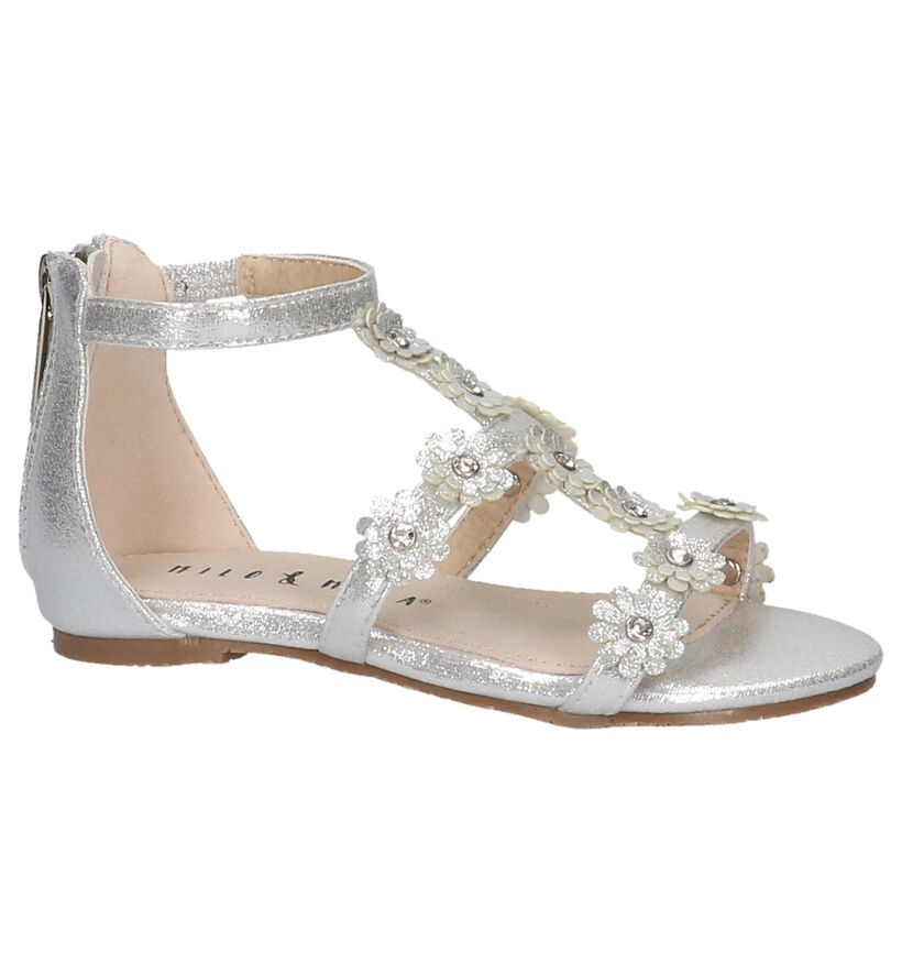 Zilveren Sandalen Milo & Mila in stof (209265)