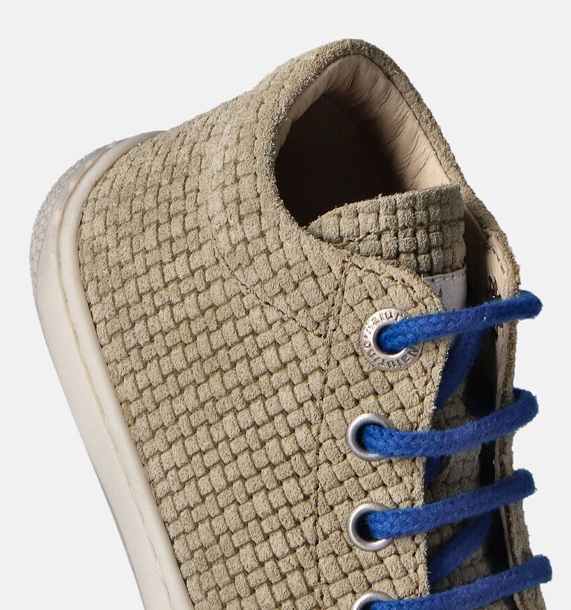 Naturino Cocoon Suede Woven Groene Babyschoentjes voor meisjes, jongens (355490) - geschikt voor steunzolen