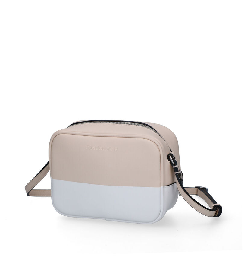 Calvin Klein Accessories Sac porté croisé en Beige en simili cuir (311146)