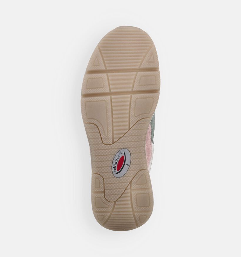 Gabor Rollingsoft Baskets en Vert pour femmes (369501) - pour semelles orthop&eacute;diques