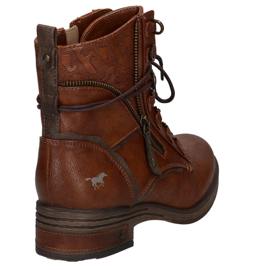 Mustang Cognac Boots in kunstleer (294293)