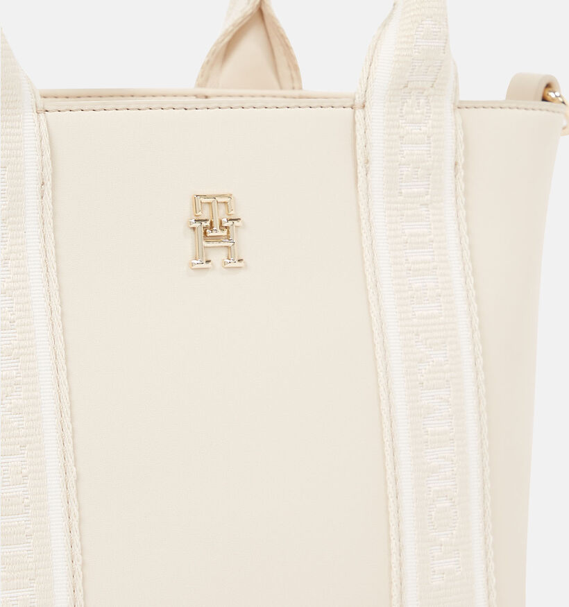 Tommy Hilfiger Logotape Mini Tote Sac à main en Beige pour femmes (352872)
