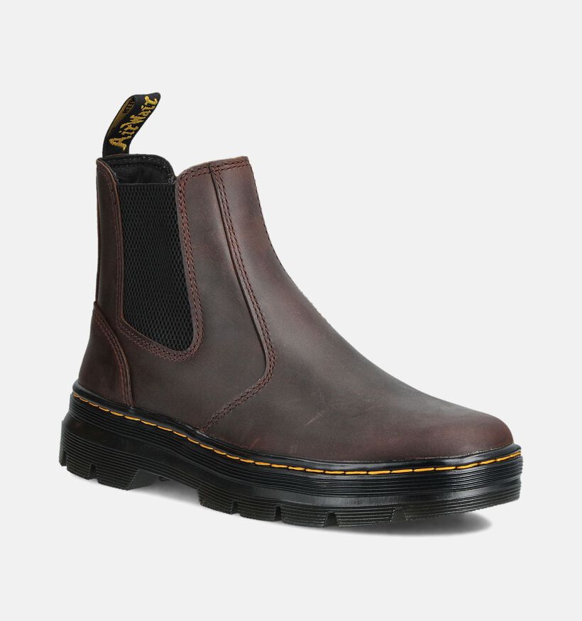 Dr. Martens Embury Leather Donkerbruine Chelsea Boots voor dames (375786) - geschikt voor steunzolen