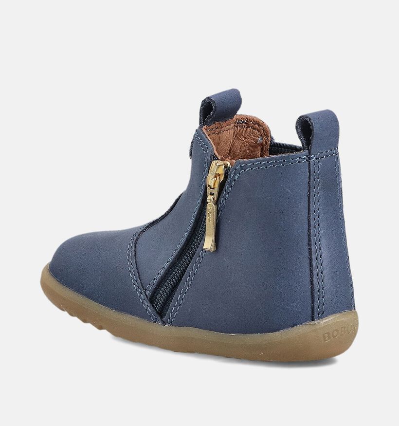 Bobux Jodhpur Step Up Bottines Chelsea en Bleu pour filles, garçons (362165) - pour semelles orthopédiques