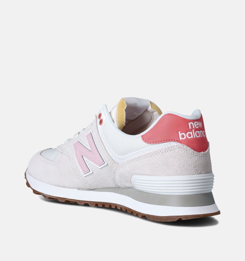 New Balance WL 574 Witte Sneakers voor dames (353324) - geschikt voor steunzolen