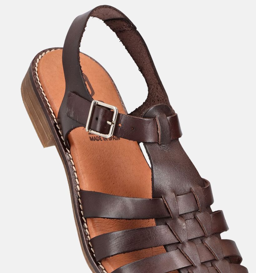 Hee Donkerbruine Gesloten Sandalen voor dames (372519)