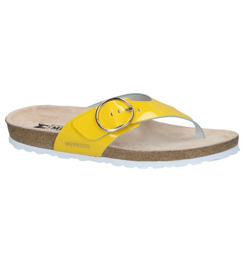 Gele Teenslippers Mephisto Natalina in lakleer (246540)