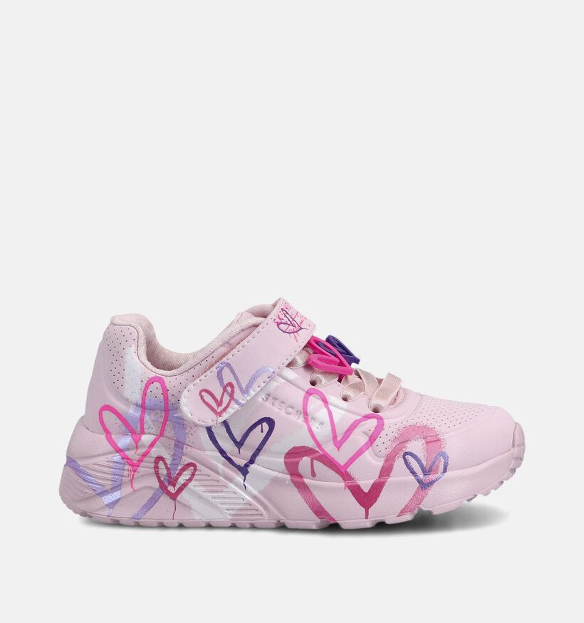 Skechers Uno Lite Roze Sneakers voor meisjes (368511) - geschikt voor steunzolen