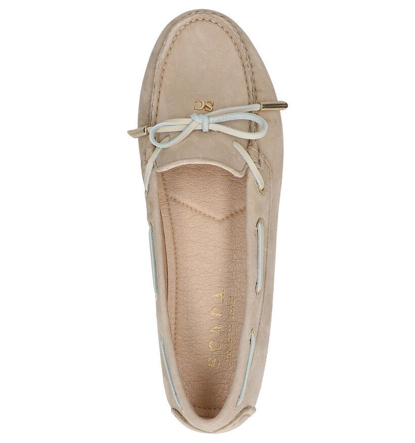 Scapa Mocassins en Beige clair en daim (270356)