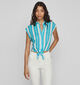Vila Lully Tie Top Chemise en Bleu pour femmes (328557)