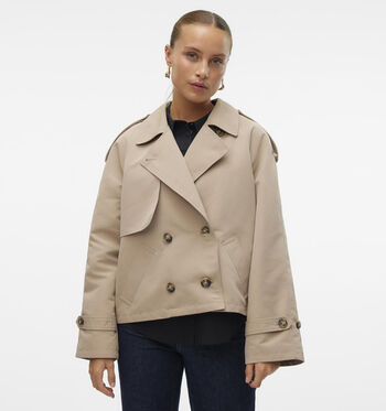 Manteau court beige