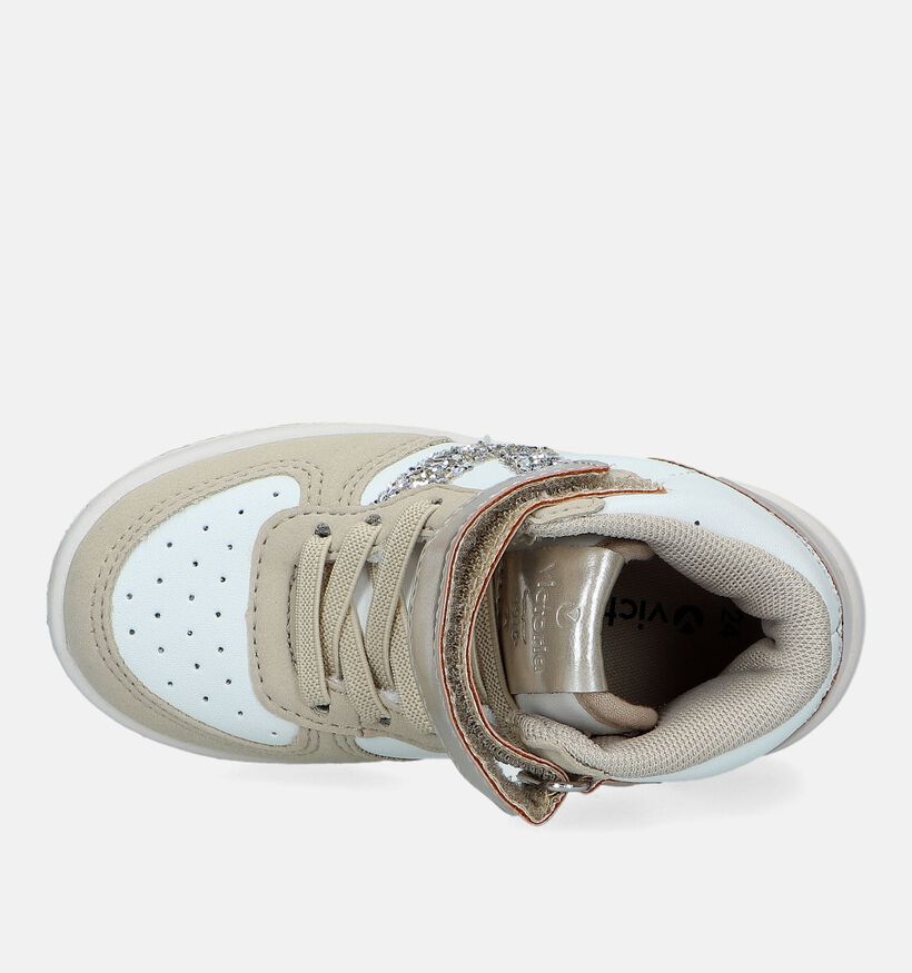 Victoria Beige Hoge sneakers voor meisjes (331375)