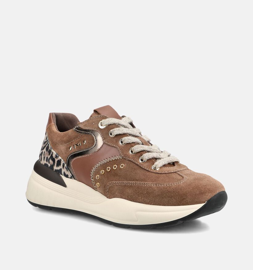 NeroGiardini Baskets en Beige pour femmes (379437) - pour semelles orthop&eacute;diques