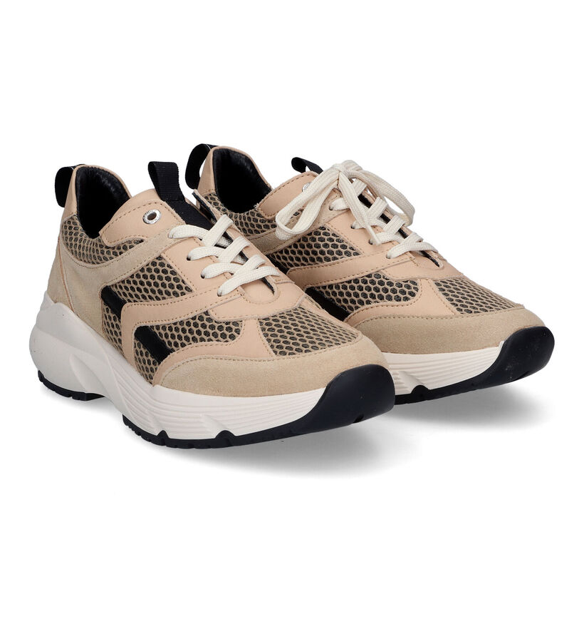 Tango Kaylee Beige Sneakers voor dames (308115) - geschikt voor steunzolen