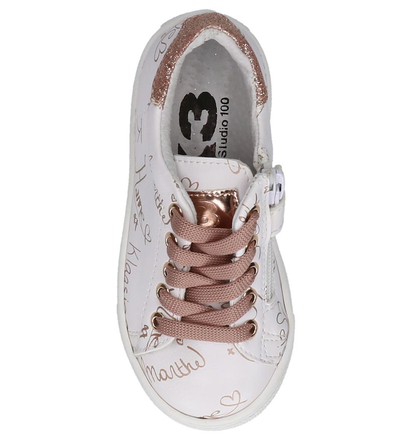 Witte Sneakers K3 met Gouden Handtekeningen in kunstleer (213085)