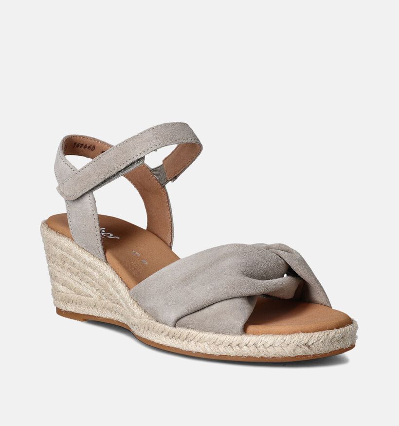 Gabor Sandales avec talon compensé en Vert kaki pour femmes (355020)