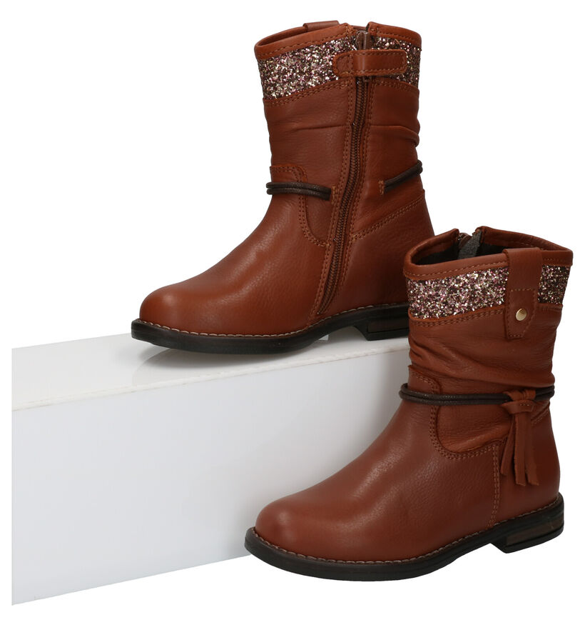 Little David Zafira Cognac Laarzen in leer (282862)