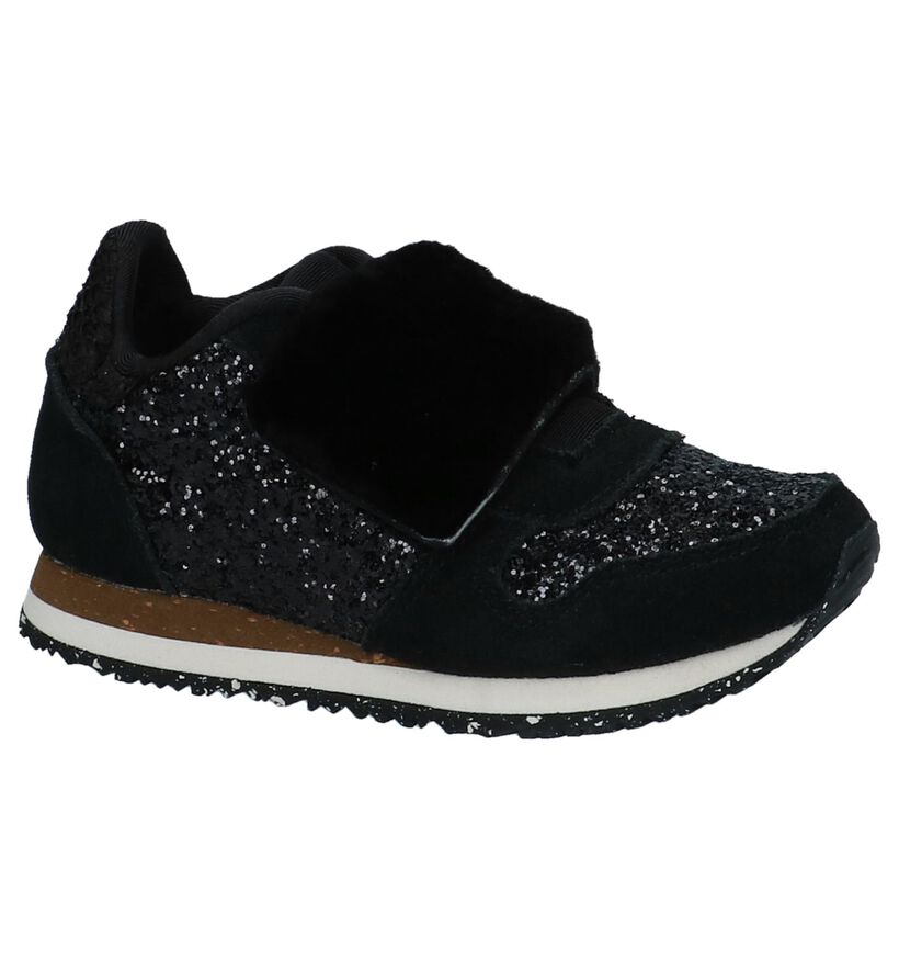 Woden Wonder Nessa Glitter Paarse Sneakers in stof (222758)