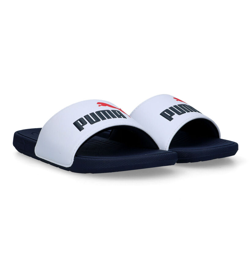 Puma Cool Cat 2.0 Blauwe Badslippers voor jongens, meisjes (350401)