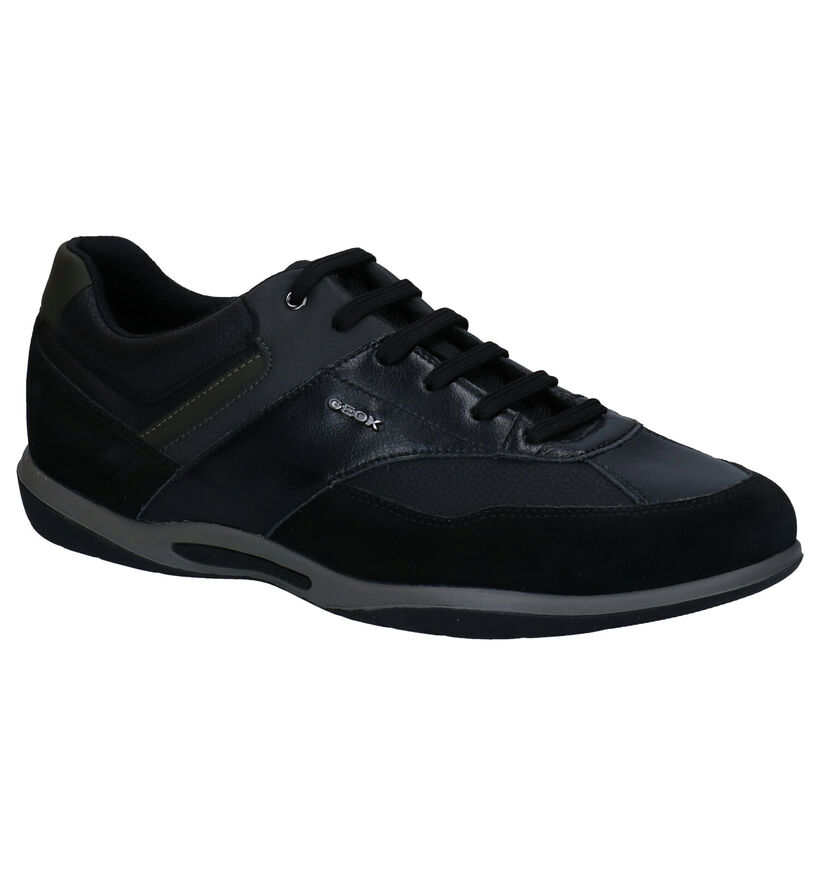 Geox Volere Chaussures à lacets en Noir en cuir (294768)