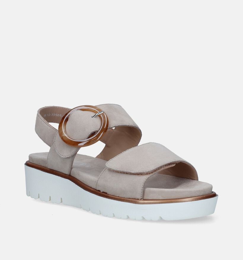 Ara Bilbao-S Beige Sandalen voor steunzolen voor dames (338695) - geschikt voor steunzolen