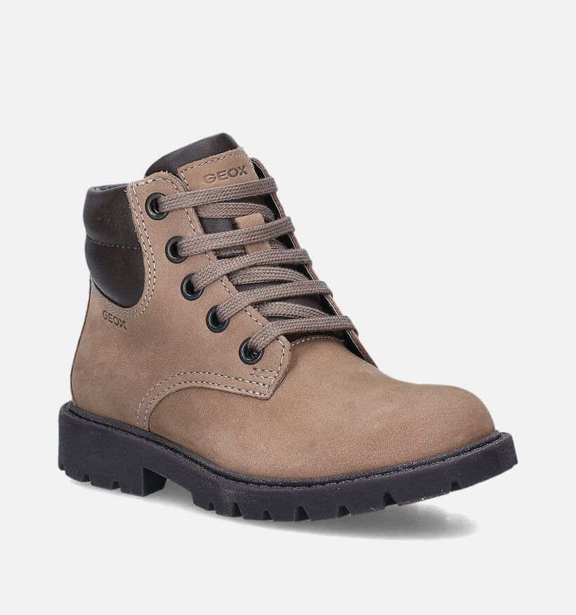 Geox Shaylax Bruine Bottines voor jongens (345952) - geschikt voor steunzolen
