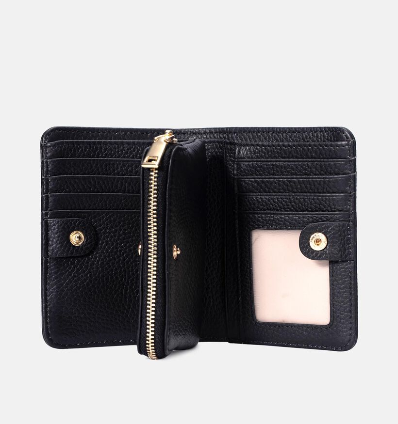 Crinkles Porte-monnaie zippé en Noir pour femmes (365768)